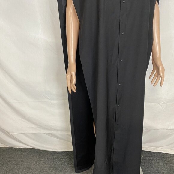 Florian Wowretzko Unisex Long Open-Side Shirt Dress – Black – Size M - Picture 8 of 11